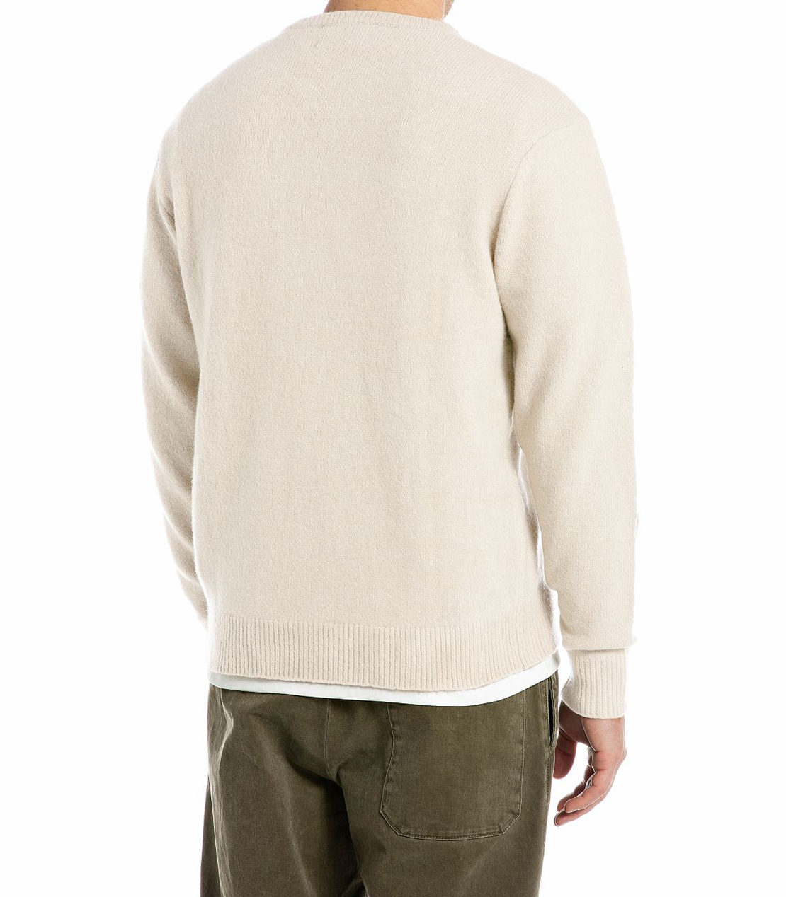 リサイクルファブリッククルーネックニット 詳細画像 アイボリー 2